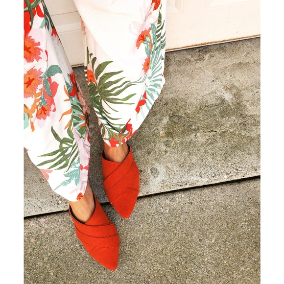 Price firm!Arabella// brick crisscross mule flat - Picture 5 of 6